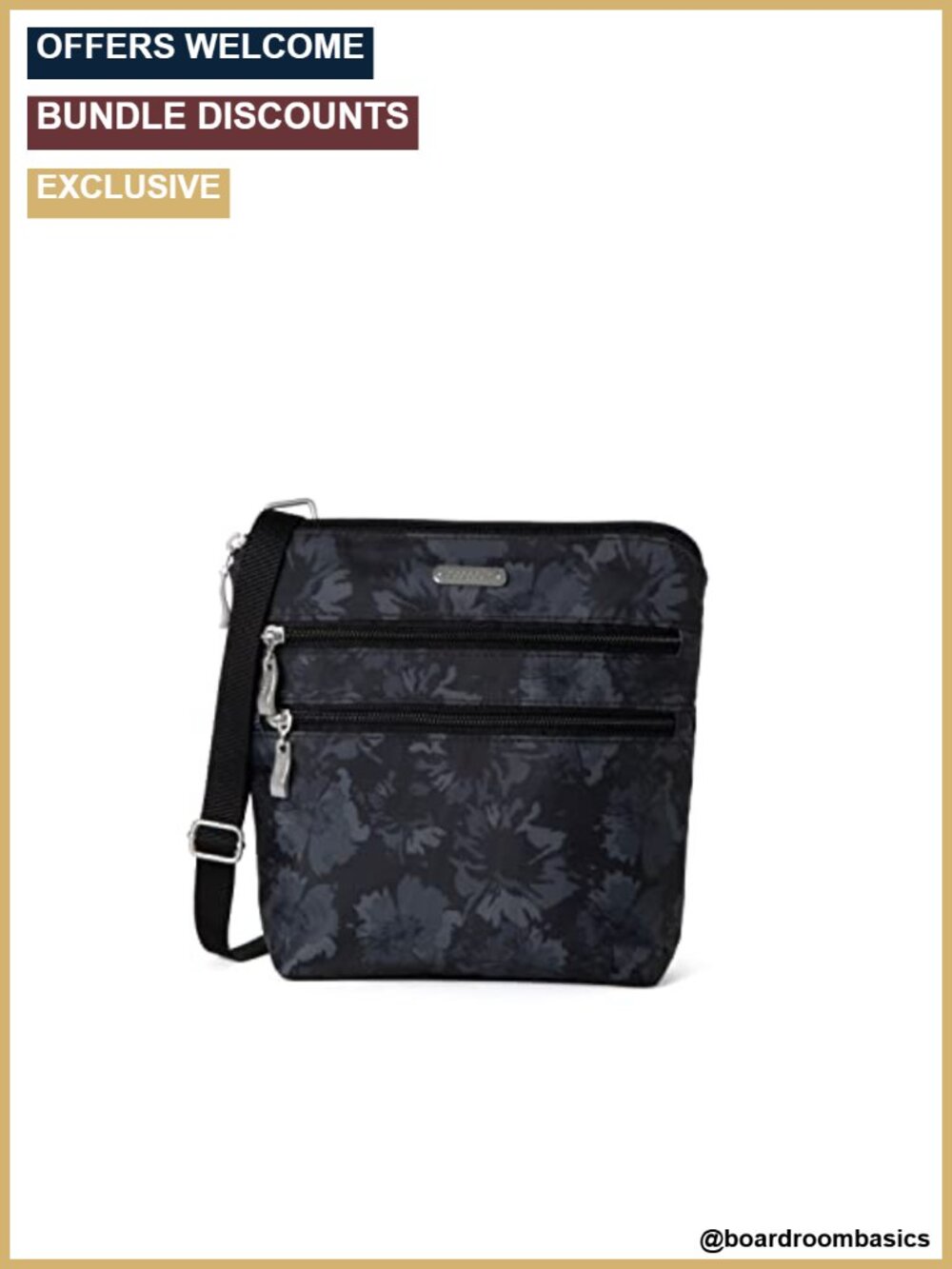 Lightweight RFID Crossbody Bag Adjustable Strap Machine Washable